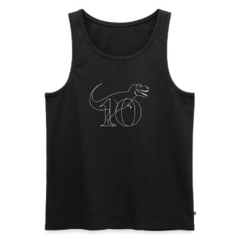 Dino Geburtstag 10 Jahre T Rex - Männer Premium Bio Tank Top - Schwarz - Vorne - Michal (187cm)