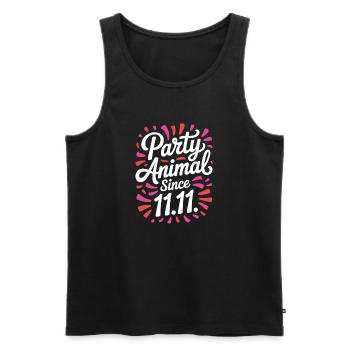 Karneval Party Kölner Animal Since 11.11. Köln - Men's Premium Organic Tank Top - black - Front - Michal (187cm)