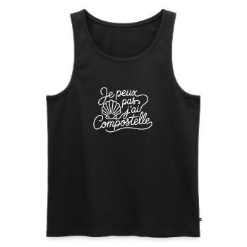Je peux pas j'ai Compostelle - Débardeur bio Premium Homme - noir - Devant - Michal (187cm)