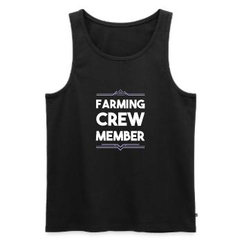 Farming Crew - Männer Premium Bio Tank Top - Schwarz - Vorne - Michal (187cm)