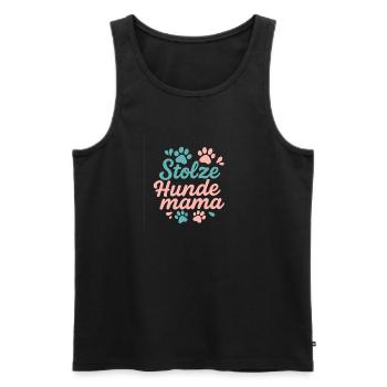 Stolze Hunde Mama - Hunde Liebe - Männer Premium Bio Tank Top - Schwarz - Vorne - Michal (187cm)