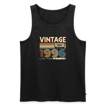 30 Birthday 30 Years 1996 Vintage Born - Men's Premium Organic Tank Top - black - Front - Michal (187cm)