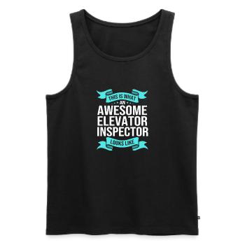 Lift - Men's Premium Organic Tank Top - black - Front - Michal (187cm)
