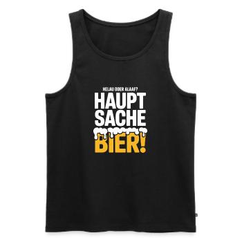 Bier Karneval Fasching Köln Helau oder Alaaf Bier - Männer Premium Bio Tank Top - Schwarz - Vorne - Michal (187cm)