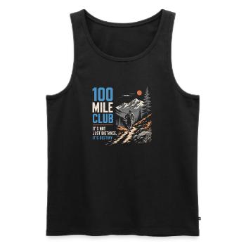 Trailrunning – 100-Meilen-Club - Männer Premium Bio Tank Top - Schwarz - Vorne - Michal (187cm)