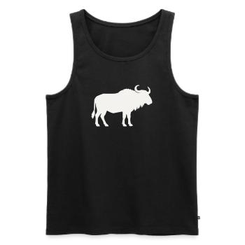 Wild Bison Silhouette - Men's Premium Organic Tank Top - black - Front - Michal (187cm)