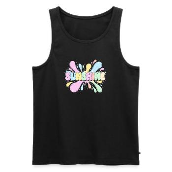 Sunshine Splash - Männer Premium Bio Tank Top - Schwarz - Vorne - Michal (187cm)