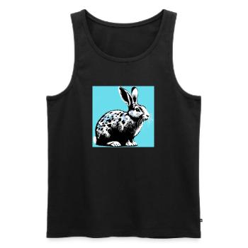 Kaninchen - Männer Premium Bio Tank Top - Schwarz - Vorne - Michal (187cm)