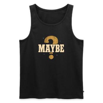 Agnostique mais fatigué drôle drôle d’agnostique cadeau - Débardeur bio Premium Homme - noir - Devant - Michal (187cm)