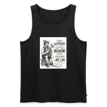 Musikant - Männer Premium Bio Tank Top - Schwarz - Vorne - Michal (187cm)