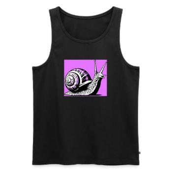 Escargot - Débardeur bio Premium Homme - noir - Devant - Michal (187cm)