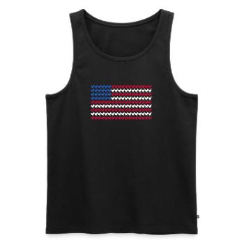 Patriotic Farmer Rooster Flock Poultry USA Pride C - Männer Premium Bio Tank Top - Schwarz - Vorne - Michal (187cm)