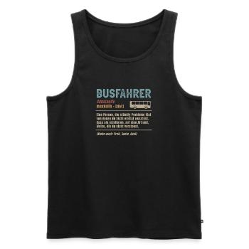 Linienbus Busfahrer Schulbus Busfahrerin Bus - Männer Premium Bio Tank Top - Schwarz - Vorne - Michal (187cm)