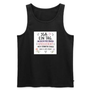 JGA Episch: Tag voller Erinnerungen - Männer Premium Bio Tank Top - Schwarz - Vorne - Michal (187cm)