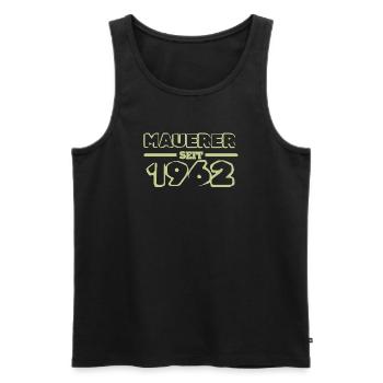 Maurermeister 1962 - Männer Premium Bio Tank Top - Schwarz - Vorne - Michal (187cm)