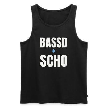 Bassd scho - Symbole folklrique du dialecte bavarois - Débardeur bio Premium Homme - noir - Devant - Michal (187cm)
