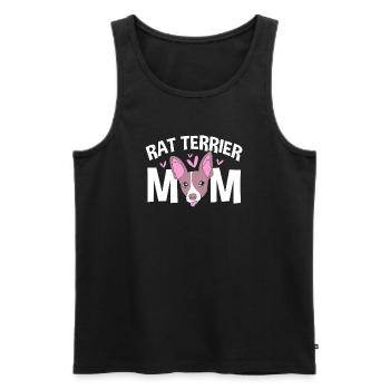 Rat Terrier - Männer Premium Bio Tank Top - Schwarz - Vorne - Michal (187cm)