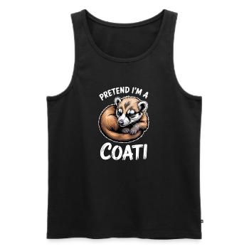 Coatis Sayings Funny Coatis Gift - Men's Premium Organic Tank Top - black - Front - Michal (187cm)