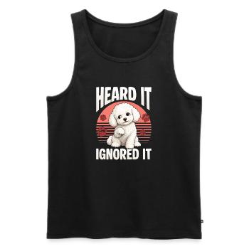 Bichon Frise Dog Breed - Men's Premium Organic Tank Top - black - Front - Michal (187cm)