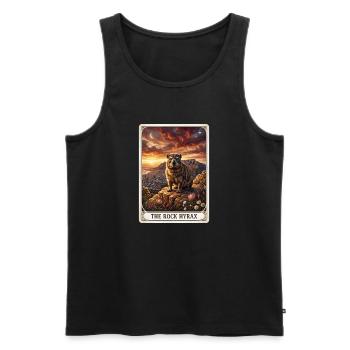 Rock Hyrax Tarot Card - Men's Premium Organic Tank Top - black - Front - Michal (187cm)