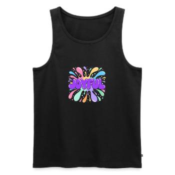 Explosion Joyeuse Couleurs violet - Men's Premium Organic Tank Top - black - Front - Michal (187cm)