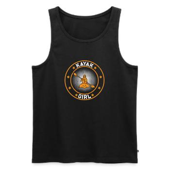 Kayak Girl Kayaking Girl Kayaker - Männer Premium Bio Tank Top - Schwarz - Vorne - Michal (187cm)
