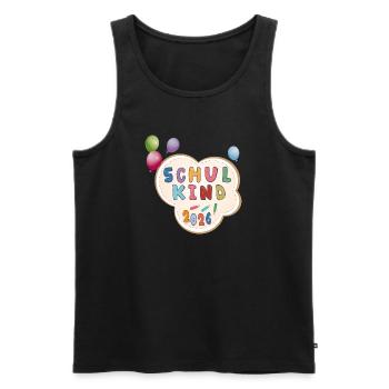 Schulkind 2026  Einschulung - Männer Premium Bio Tank Top - Schwarz - Vorne - Michal (187cm)