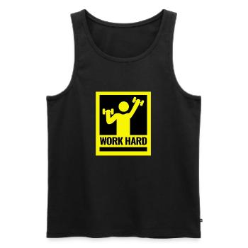 Krafttraining Motivationsdesign - Männer Premium Bio Tank Top - Schwarz - Vorne - Michal (187cm)