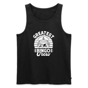 Bingo Joueur de Bingo Greatest Crew Bingo - Débardeur bio Premium Homme - noir - Devant - Michal (187cm)