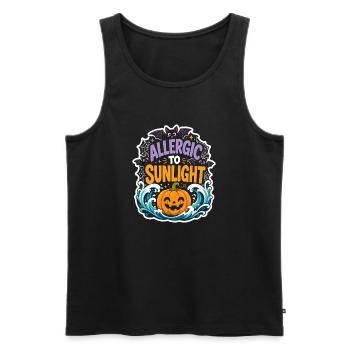 Allergic to Sunlight Halloween Sticker - Männer Premium Bio Tank Top - Schwarz - Vorne - Michal (187cm)