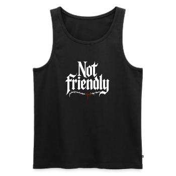 Introverti Pas Amical Solitaire Antisocial - Débardeur bio Premium Homme - noir - Devant - Michal (187cm)