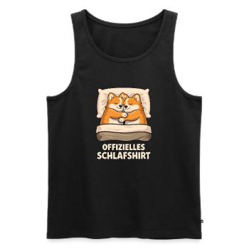 Offizielles Schlafshirt Fuchs Füchse - Männer Premium Bio Tank Top - Schwarz - Vorne - Michal (187cm)