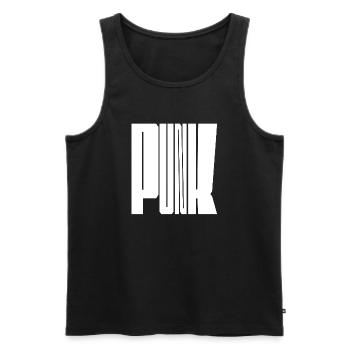 Punk Bold Letters - Men's Premium Organic Tank Top - black - Front - Michal (187cm)