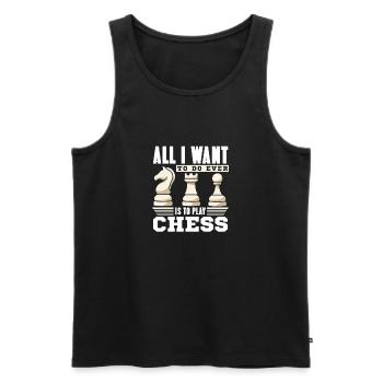 Schach Schachspieler Schachbrett - Männer Premium Bio Tank Top - Schwarz - Vorne - Michal (187cm)