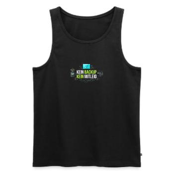 Kein Backup Kein Mitleid IT-Berater Admin - Männer Premium Bio Tank Top - Schwarz - Vorne - Michal (187cm)