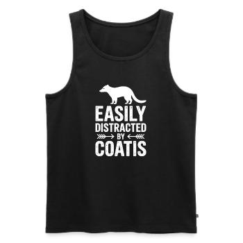 Coatis Sayings Funny Coatis Gift - Men's Premium Organic Tank Top - black - Front - Michal (187cm)