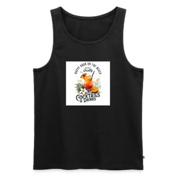 Cocktails  - Männer Premium Bio Tank Top - Schwarz - Vorne - Michal (187cm)