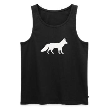 Fox - Men's Premium Organic Tank Top - black - Front - Michal (187cm)