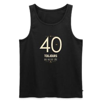 40 Ans Toujours Une Valeur Sûre - Cadeau Anniversa - Débardeur bio Premium Homme - noir - Devant - Michal (187cm)