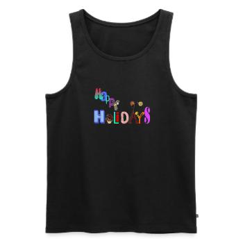Frohe Feiertage - Männer Premium Bio Tank Top - Schwarz - Vorne - Michal (187cm)
