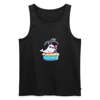 Wal Sommer Urlaub - Männer Premium Bio Tank Top - Schwarz - Vorne - Michal (187cm)