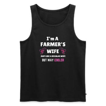 Bauernfrau rustikales Landdesign - Männer Premium Bio Tank Top - Schwarz - Vorne - Michal (187cm)