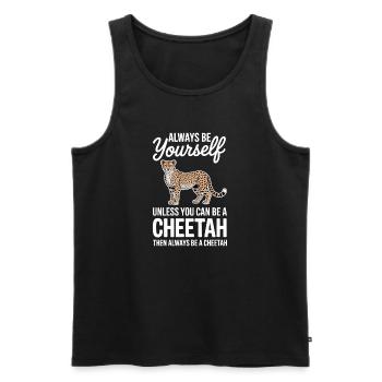 Cheetah Sayings Cheetah Funny Cheetah Gift - Men's Premium Organic Tank Top - black - Front - Michal (187cm)