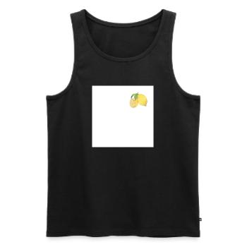 Quand la vie te donne des citrons | Botanique Citron Vintage - Débardeur bio Premium Homme - noir - Devant - Michal (187cm)