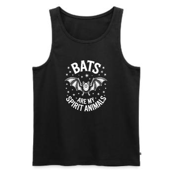 Bat Sayings Funny Bat Gift - Men's Premium Organic Tank Top - black - Front - Michal (187cm)