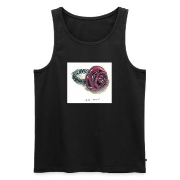 Rose Bracelet - Débardeur bio Premium Homme - noir - Devant - Michal (187cm)