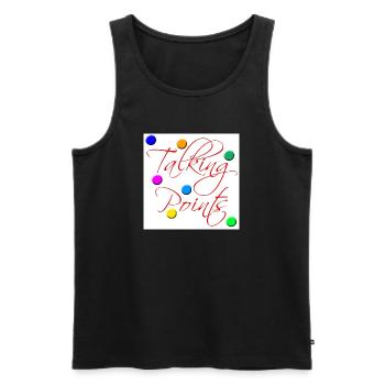 Talking Points - Männer Premium Bio Tank Top - Schwarz - Vorne - Michal (187cm)