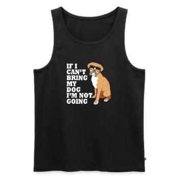 Chien Boxer - Débardeur bio Premium Homme - noir - Devant - Michal (187cm)