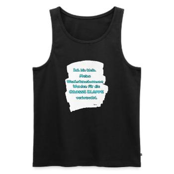Kleines Ich Große Klappe - Männer Premium Bio Tank Top - Schwarz - Vorne - Michal (187cm)