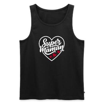 Super-Mama-Herzgeschenk Muttertag - Männer Premium Bio Tank Top - Schwarz - Vorne - Michal (187cm)